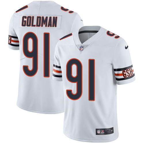 2019 men Chicago Bears #91 Goldman white Nike Vapor Untouchable Limited NFL Jersey style 2